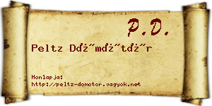 Peltz Dömötör névjegykártya